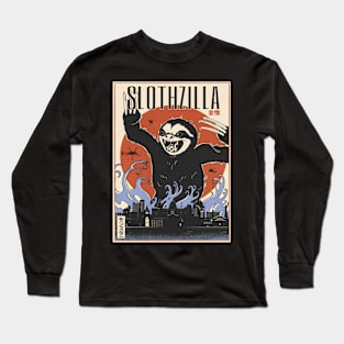 Slothzilla Funny Monster Sloth Long Sleeve T-Shirt